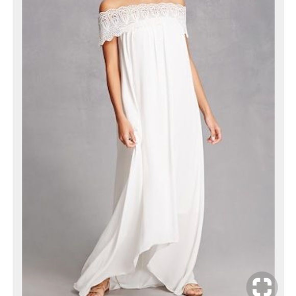 NWT Off-the-Shoulder Crochet Dress - Picture 1 of 7